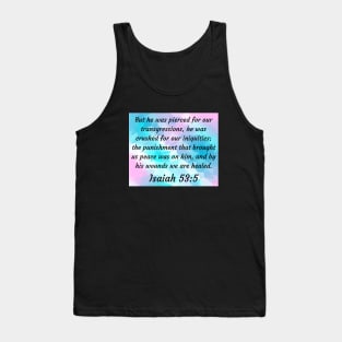 Bible Verse Isaiah 53:5 Tank Top